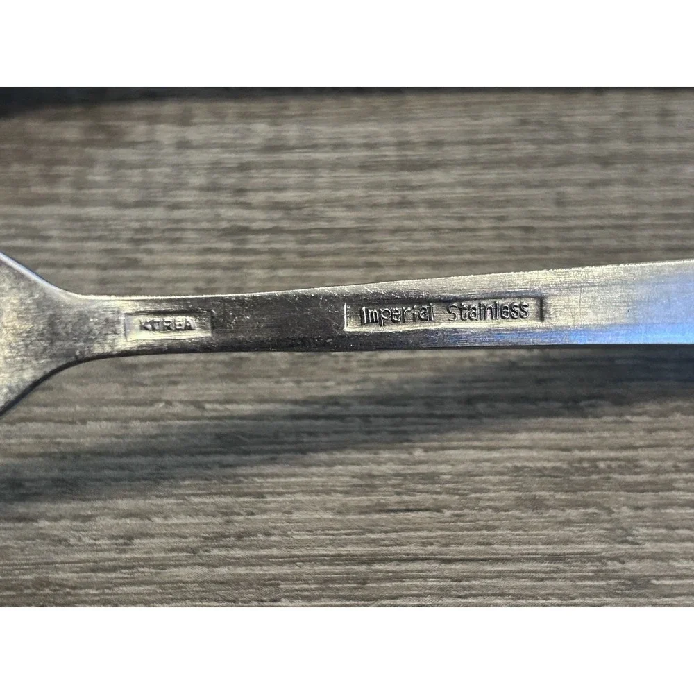 Vintage MCM Imperial Stainless Serta Salad Forks Set of 2 Korea